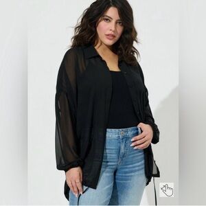 Torrid size 3 chiffon blouse